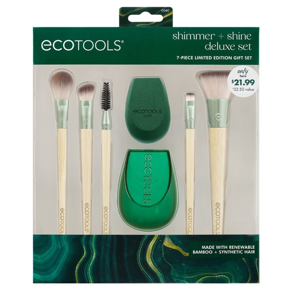 Limited Edition Shimmer + Shine ~ 7-Piece Makeup Brush & Sponge Gift Set ~ NEW - Picture 2 of 8